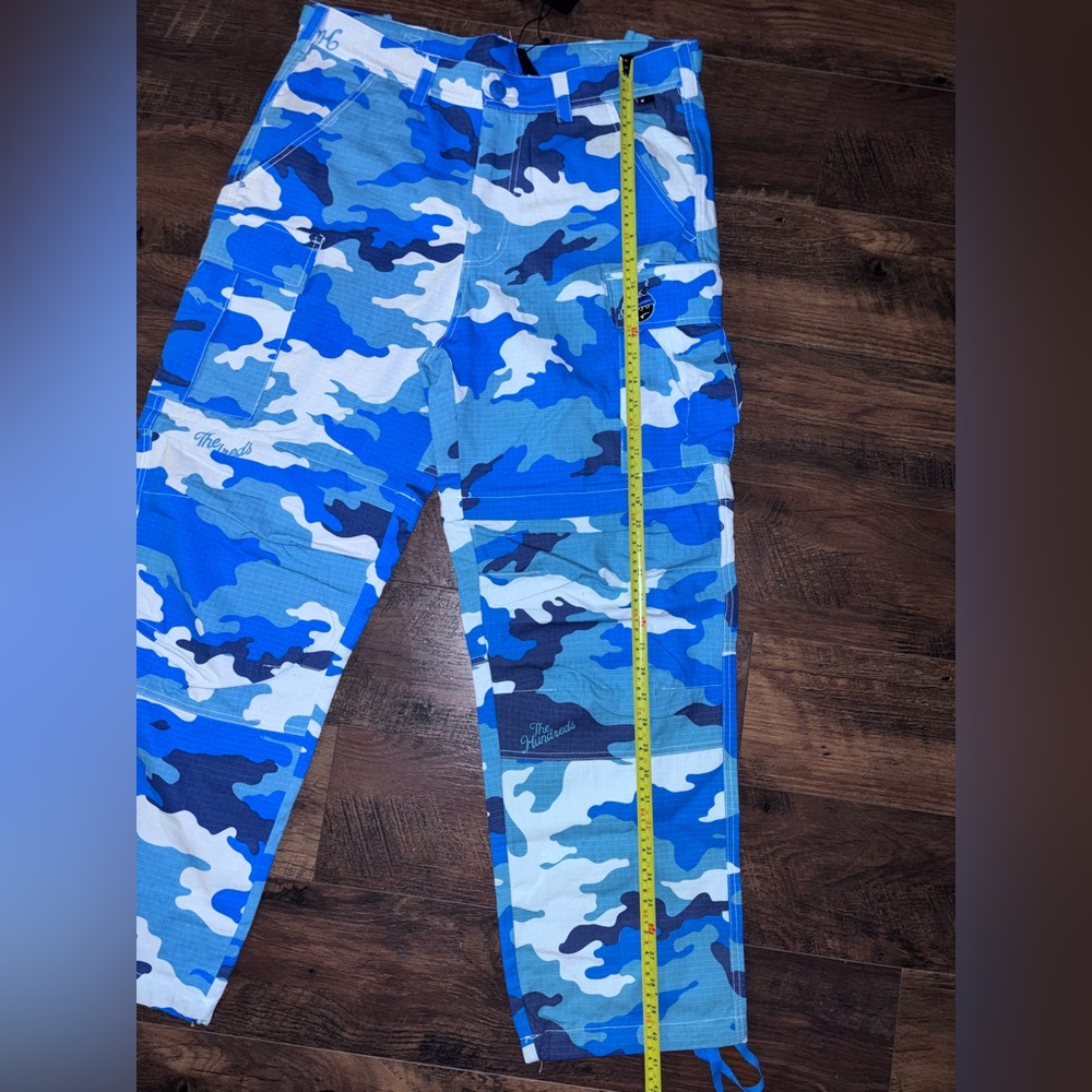 Blue Camo Men’s Cargo Pants - Picture 3 of 12